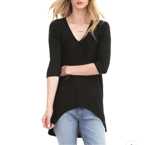 Bobi Green Drop Shoulder Hi Lo Top Relaxed Oversized Tunic Size XS - Picture 1 of 5